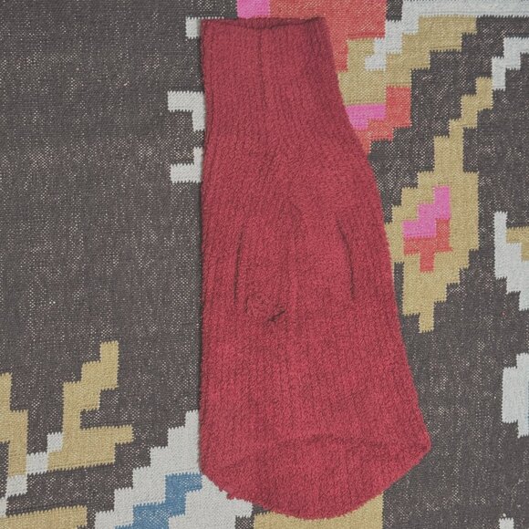 Barefoot Dreams COZYCHIC Ribbed Pet Sweater, Cranberry, Large - Picture 6 of 16